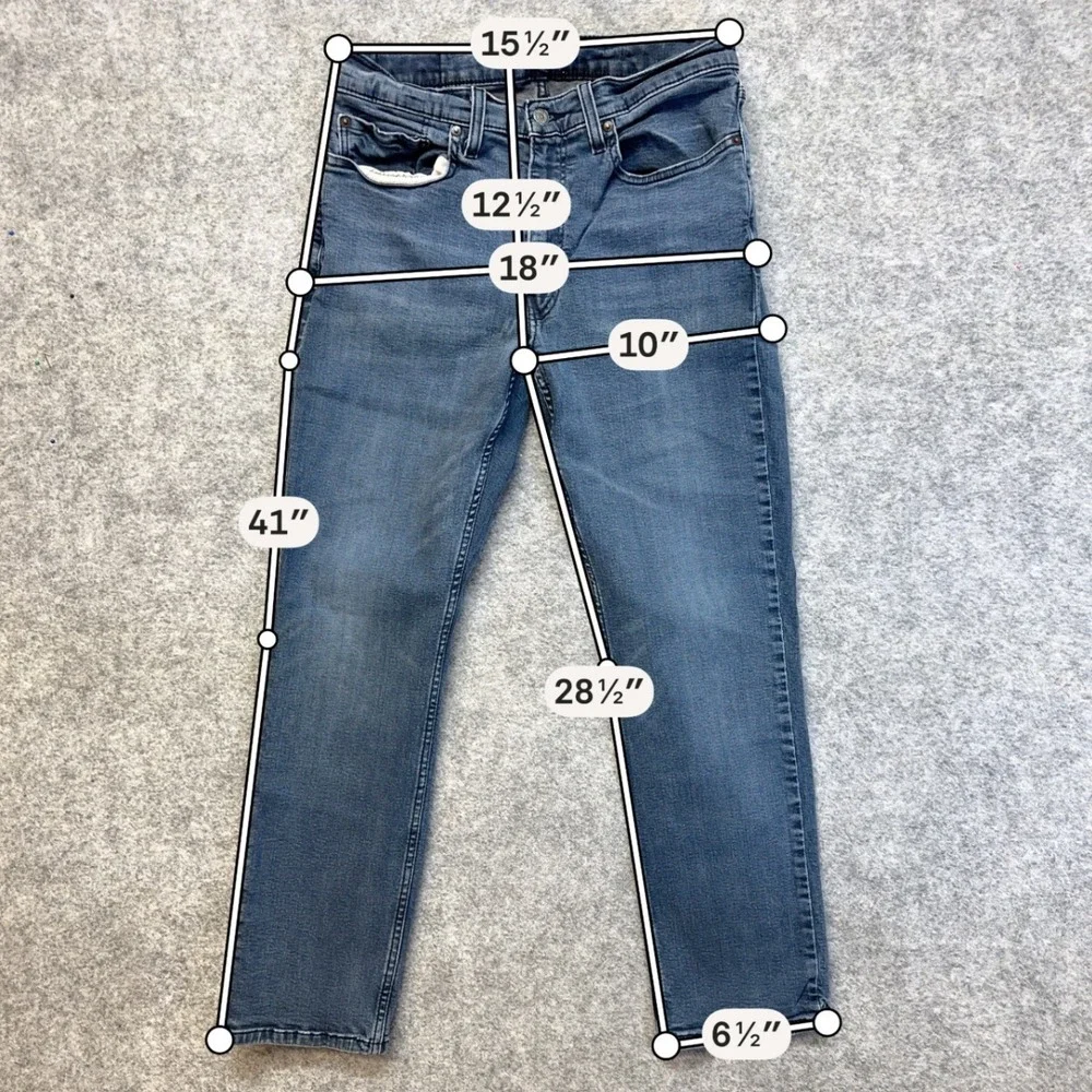 Levi Strauss & Co Jeans Mens Blue Excellent Stretch Denim Dark Wash 5-Pocket
